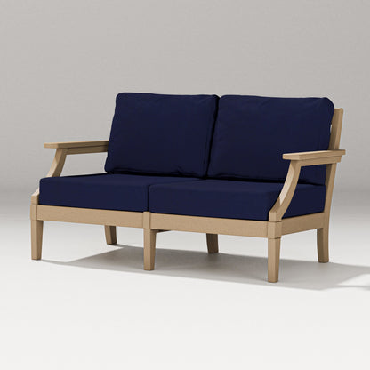 PW Designer Series Estate Loveseat in Vintage Sahara / Navy