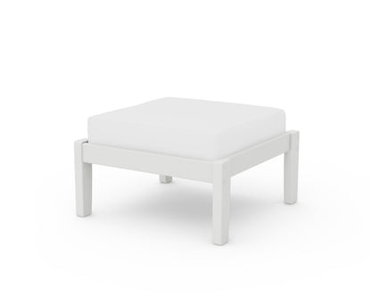 Unbranded Deep Seating Ottoman in Vintage White / Natural