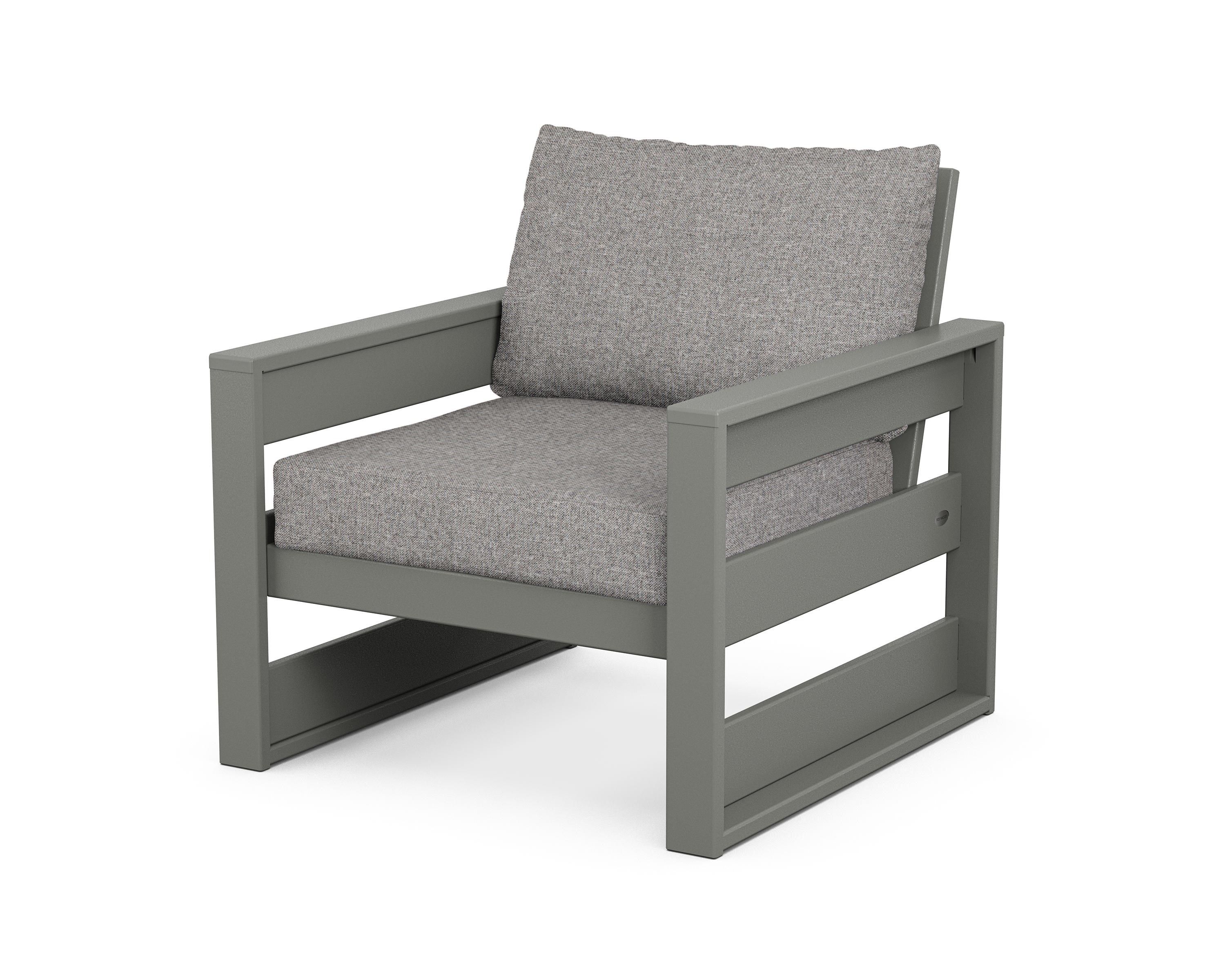 POLYWOOD® Westport Club Chair in Slate Grey / Grey Mist