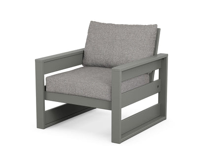 POLYWOOD® Westport Club Chair in Slate Grey / Grey Mist