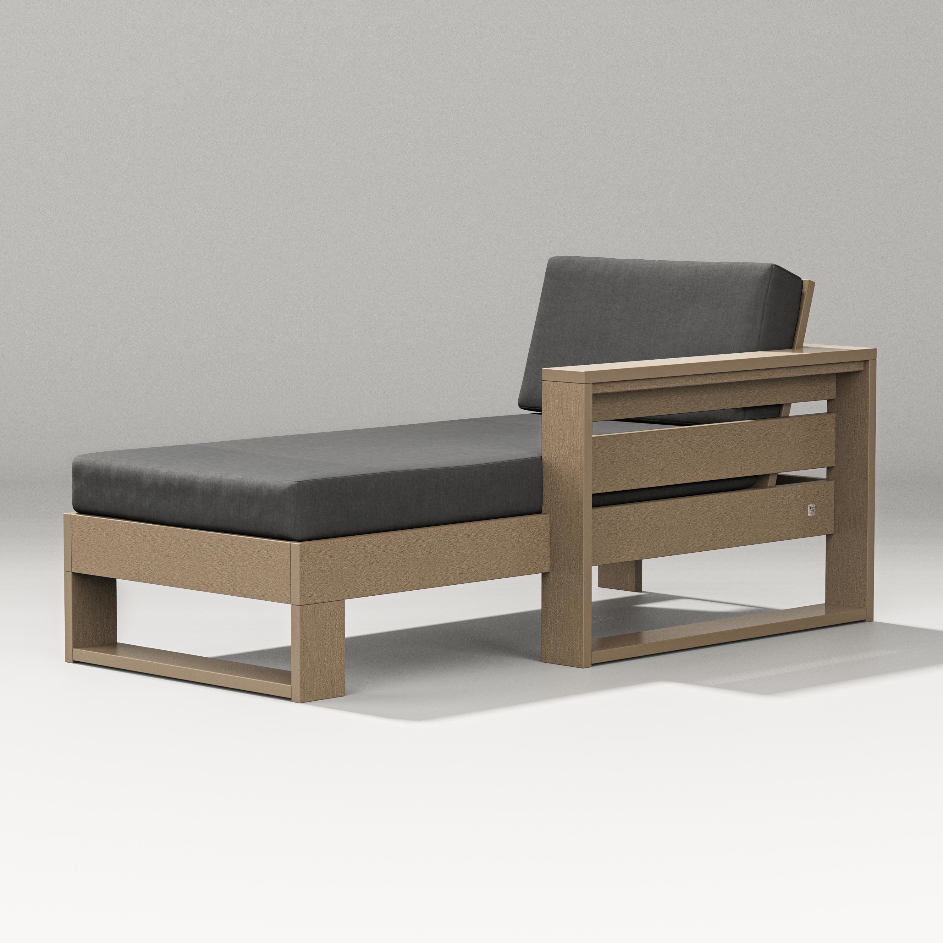 PW Designer Series Latitude Modular Right Arm Chaise in Vintage Sahara / Spectrum Carbon
