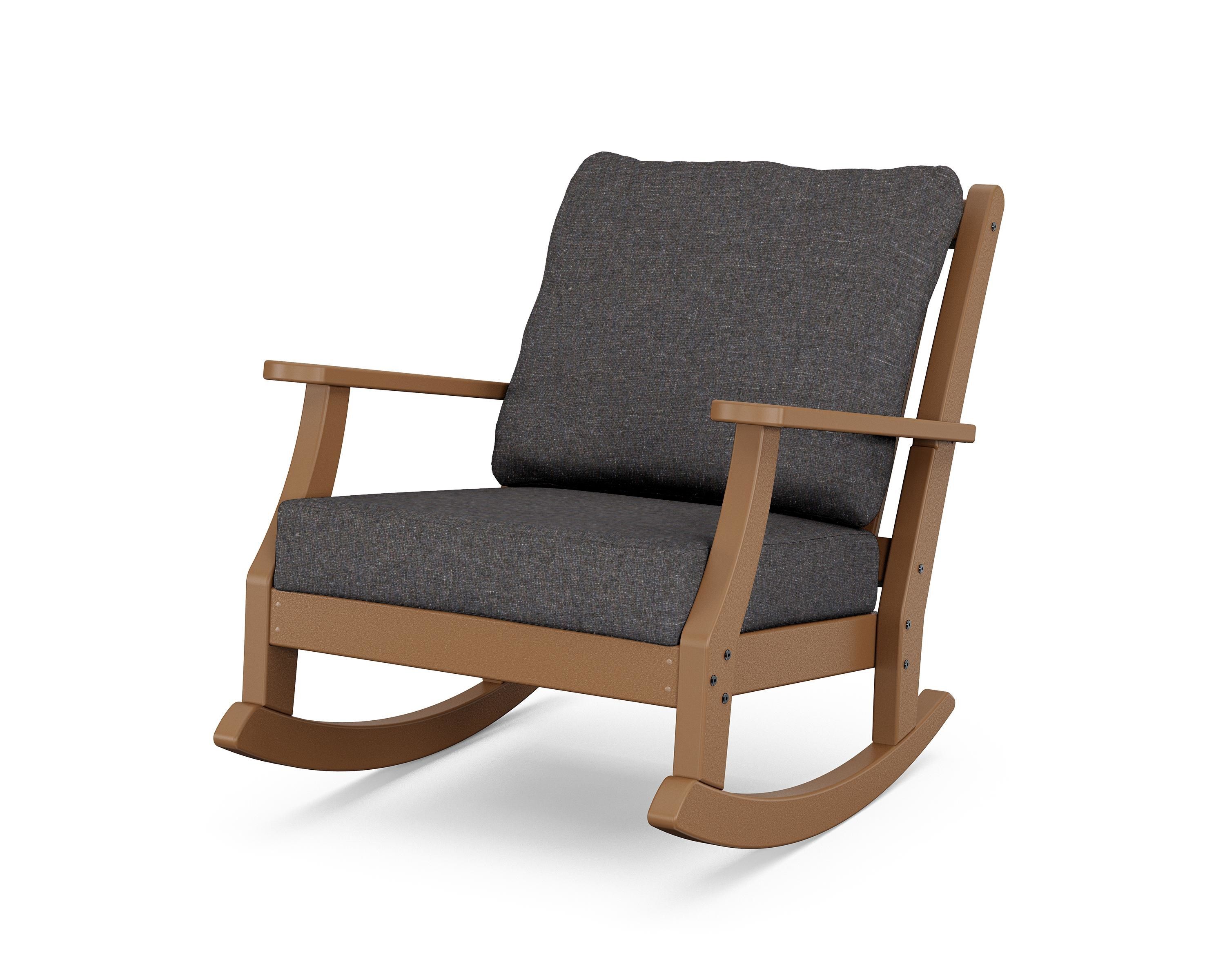 Country Living Wovendale Deep Seating Rocking Chair in Teak / Ash Charcoal