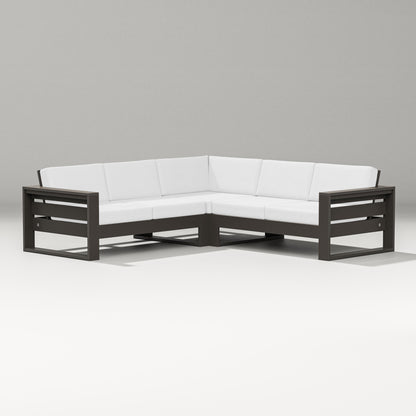 PW Designer Series Latitude Corner Sectional in Vintage Coffee / Natural