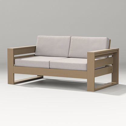 PW Designer Series Latitude Loveseat in Vintage Sahara / Dune Burlap