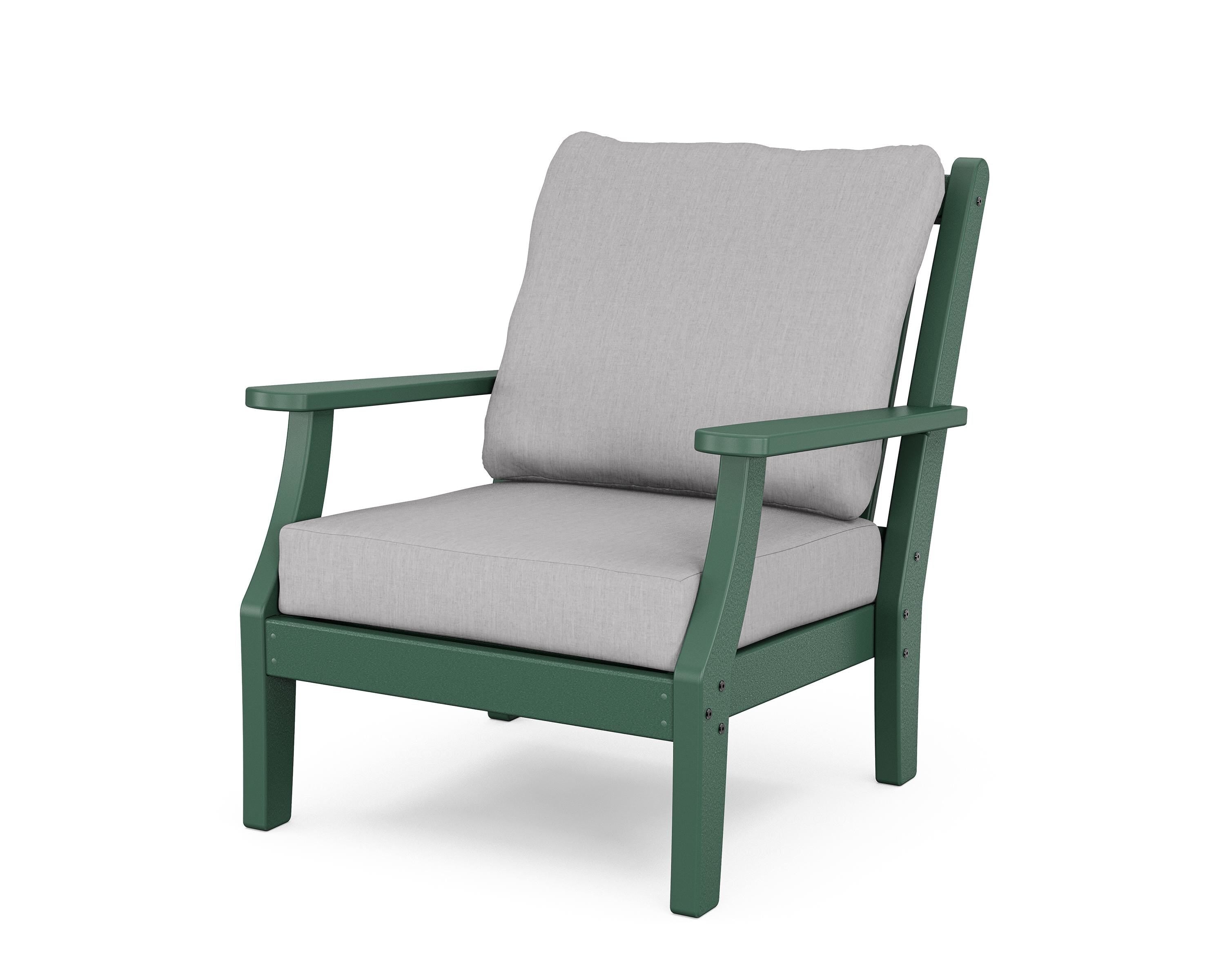 Country Living Wovendale Deep Seating Chair in Green / Granite