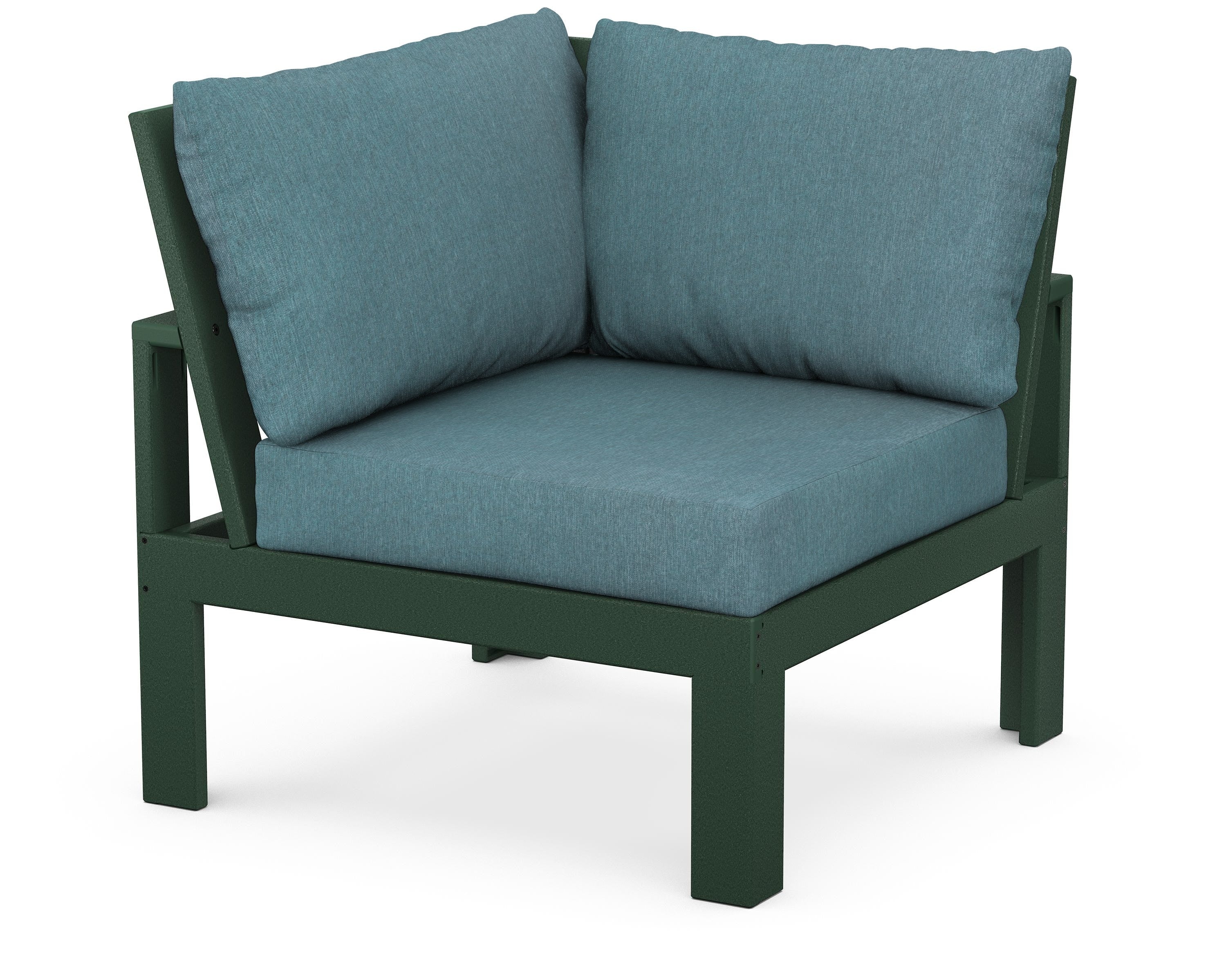Unbranded Modular Corner Chair in Green / Ocean Teal