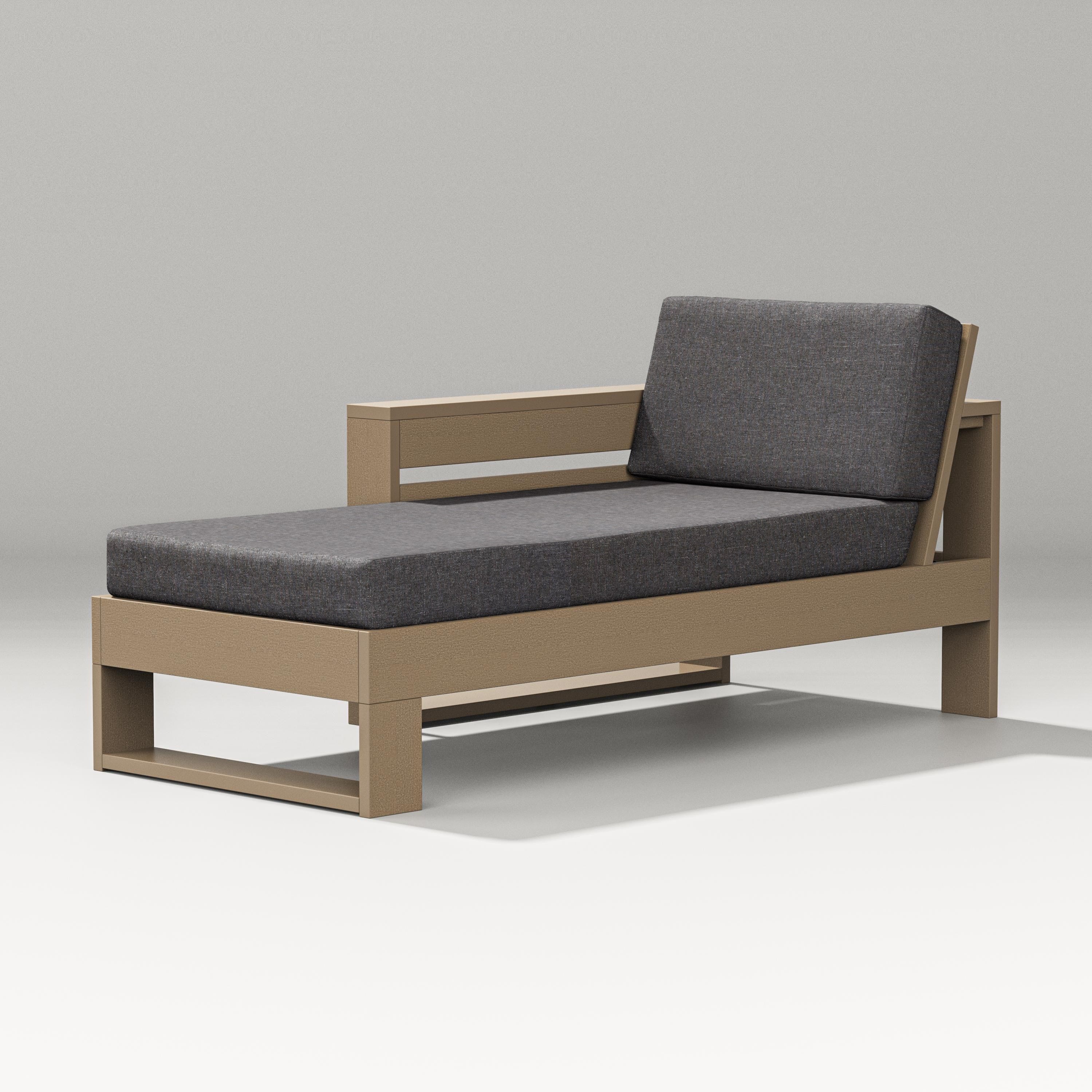 PW Designer Series Latitude Modular Left Arm Chaise in Vintage Sahara / Ash Charcoal