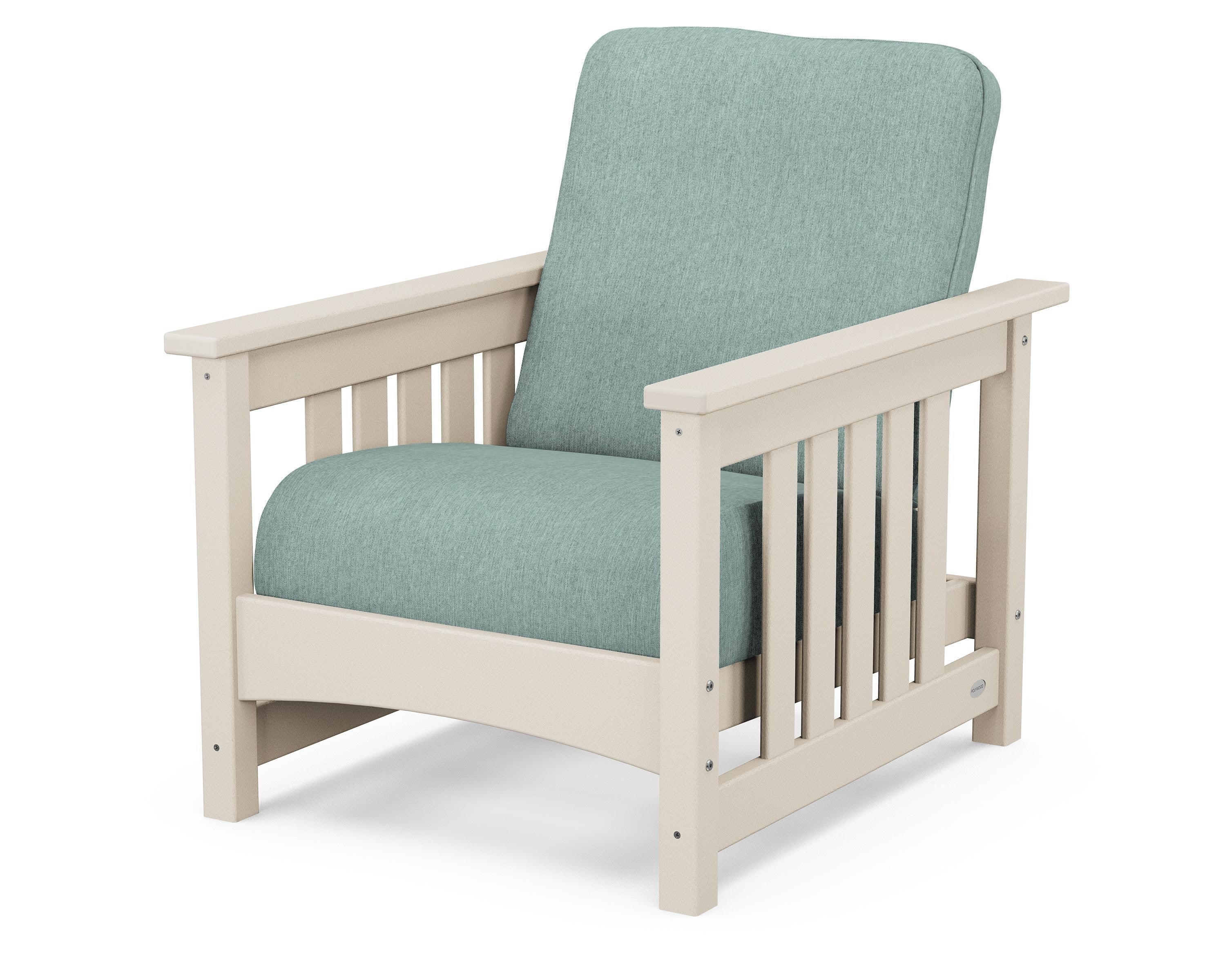 POLYWOOD® Club Mission Chair in Sand / Glacier Spa