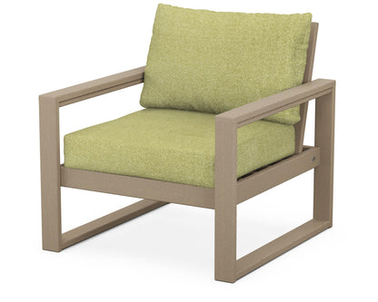 POLYWOOD® EDGE Club Chair in Vintage Sahara / Chartreuse Boucle