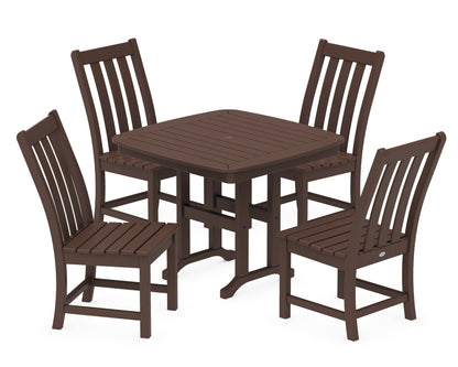 POLYWOOD® Vineyard 5-Piece Side Chair Dining Set in Mahogany