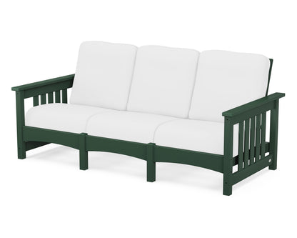 POLYWOOD® Club Mission Sofa in Green / Natural