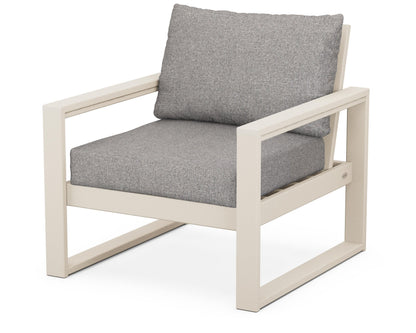POLYWOOD® EDGE Club Chair in Sand / Grey Mist