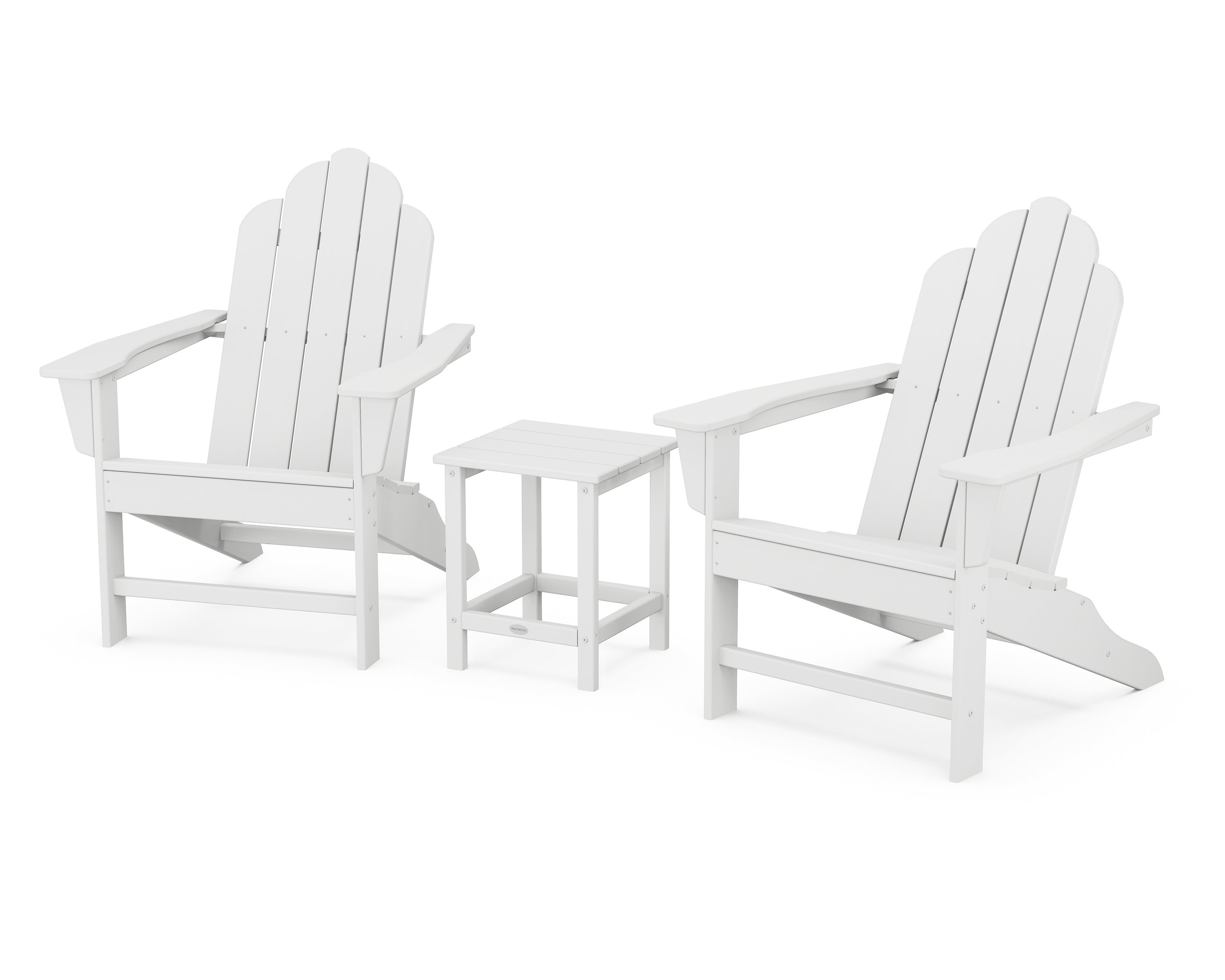 POLYWOOD® Long Island Adirondack 3-Piece Set in White