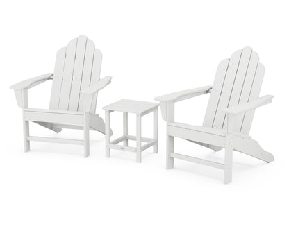 POLYWOOD® Long Island Adirondack 3-Piece Set in White