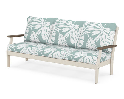 POLYWOOD® Braxton Deep Seating Sofa in Sand / Kona / Leaf Glacier Spa