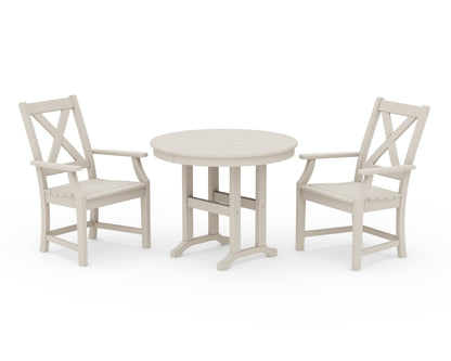 POLYWOOD® Braxton 3-Piece Round Dining Set in Sand