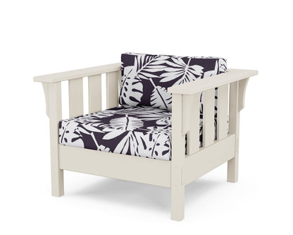 Martha Stewart by POLYWOOD® Acadia Deep Seating Chair in Sand / Leaf Navy