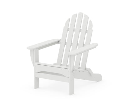 POLYWOOD® Classic Folding Adirondack Chair in White