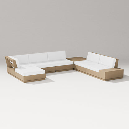 PW Designer Series Elevate 8-Piece Corner Sectional in Vintage Sahara / Natural