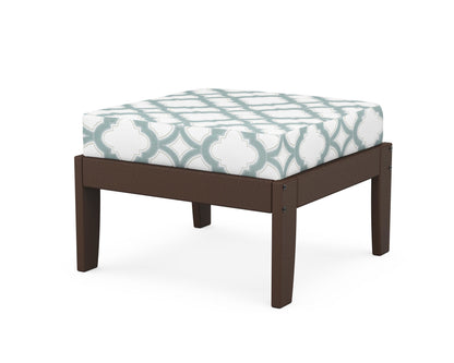 Unbranded Modular Ottoman - Classic in Mahogany / Trellis Glacier Spa