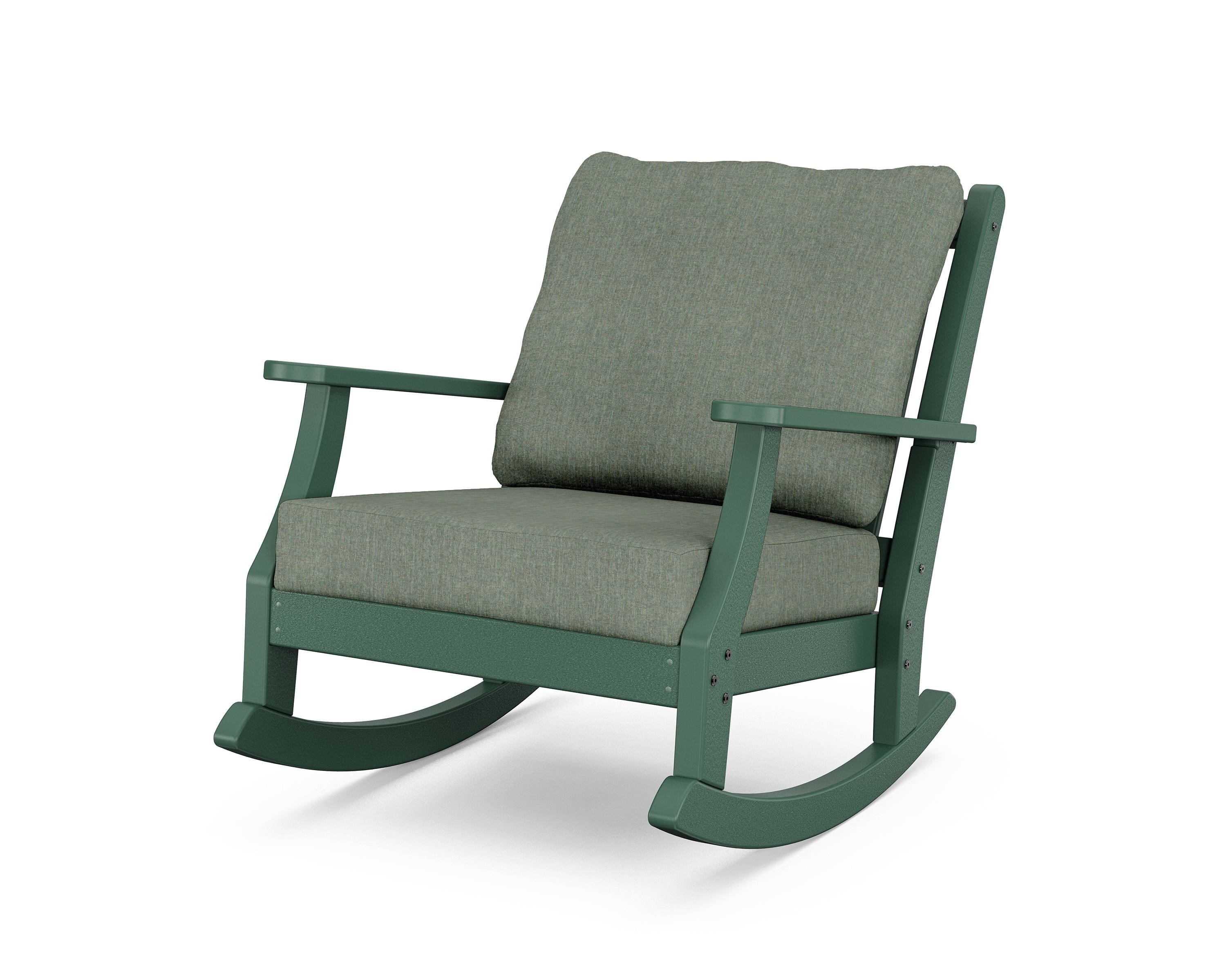 Country Living Wovendale Deep Seating Rocking Chair in Green / Cast Sage