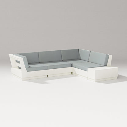 PW Designer Series Elevate Corner Sectional in Vintage White / Spa