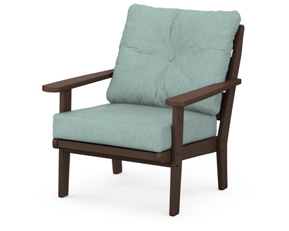 POLYWOOD® Lakeside Deep Seating Chair in Mahogany / Glacier Spa