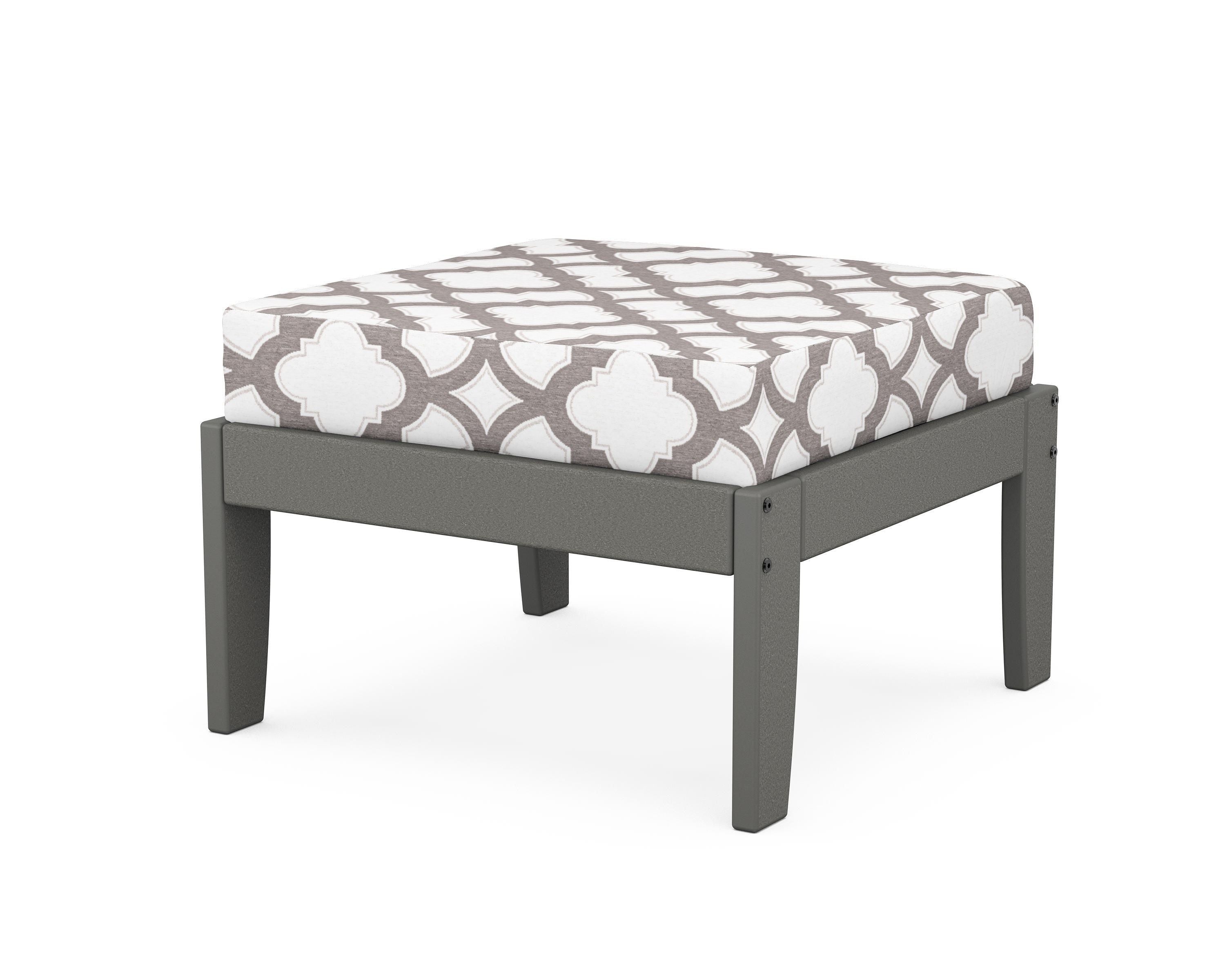 Unbranded Modular Ottoman - Classic in Slate Grey / Trellis Grey Mist