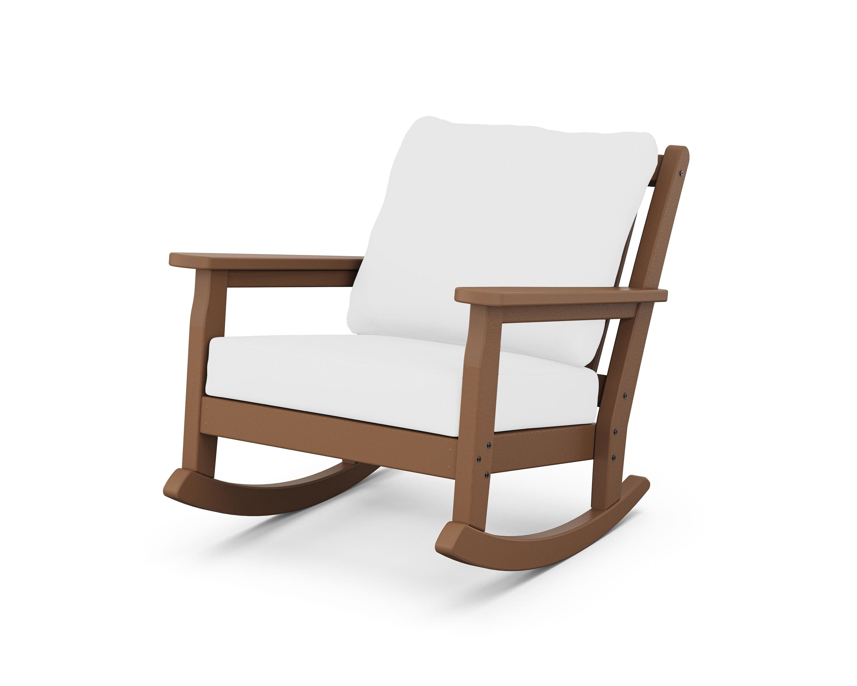 POLYWOOD® Chippendale Deep Seating Rocking Chair in Teak / Natural