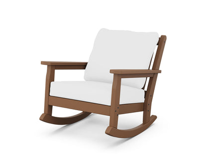 POLYWOOD® Chippendale Deep Seating Rocking Chair in Teak / Natural