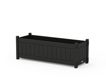 POLYWOOD® Vineyard Rectangle Triple Planter Box in Black