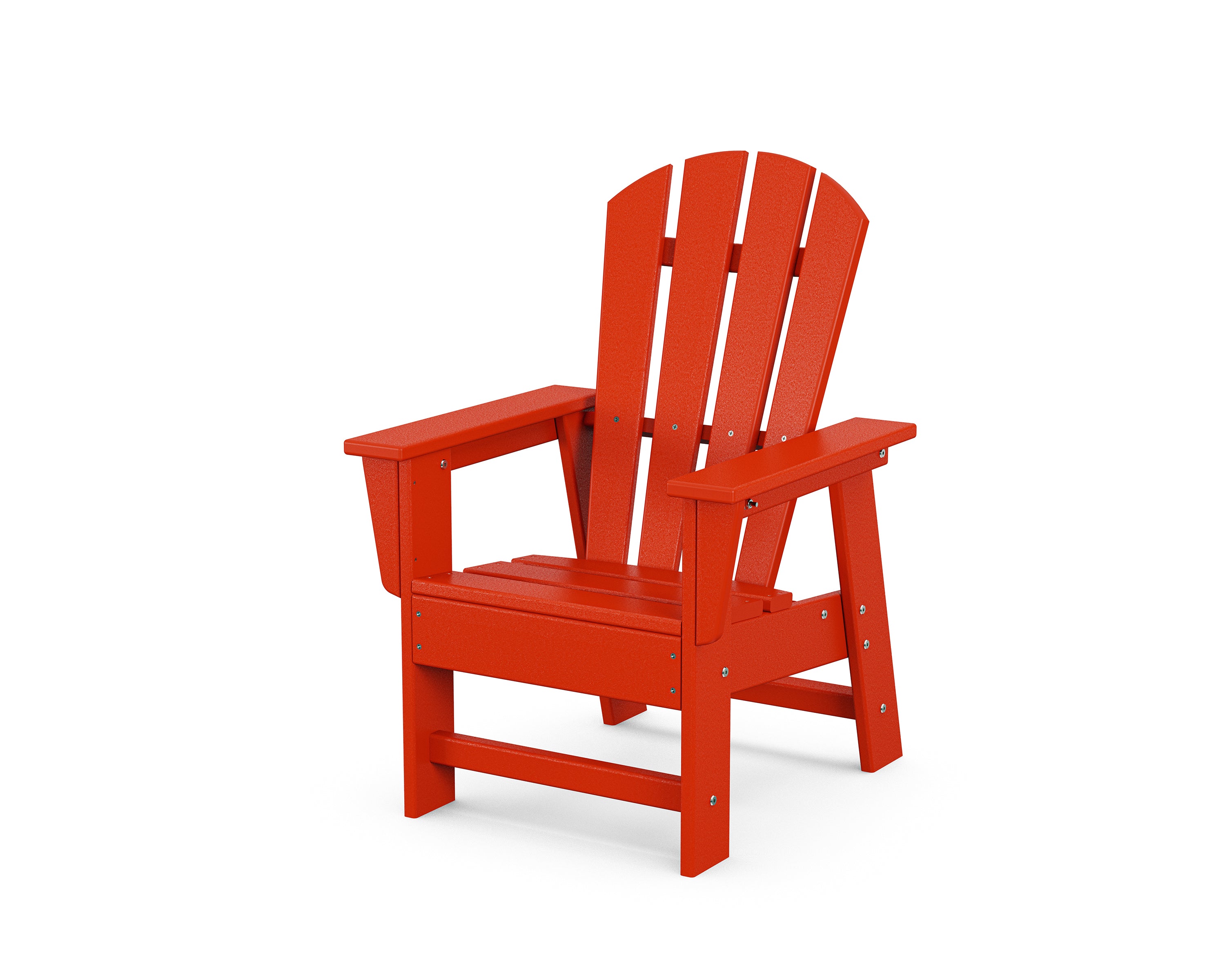 POLYWOOD® Kids Adirondack Chair in Sunset Red
