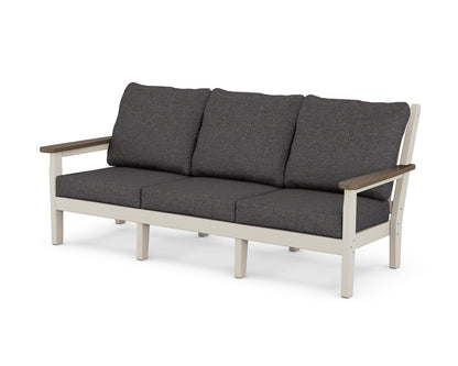 POLYWOOD® Chippendale Deep Seating Sofa in Sand / Kona / Ash Charcoal