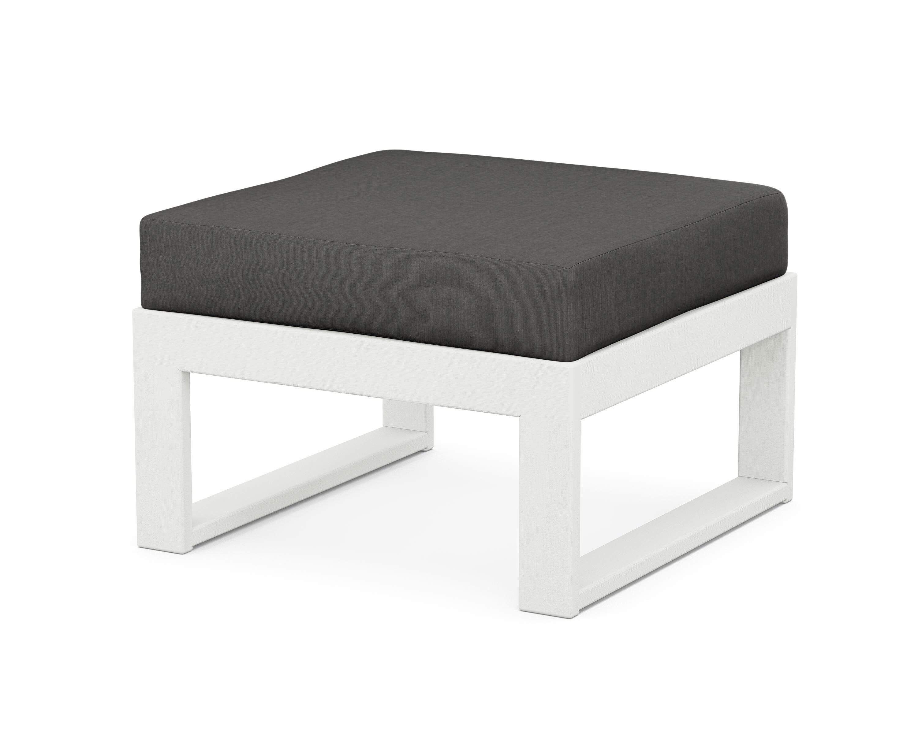 Unbranded Modular Ottoman - Modern in Vintage White / Spectrum Carbon