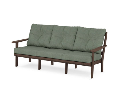 POLYWOOD® Mission Deep Seating Sofa in Mahogany / Cast Sage