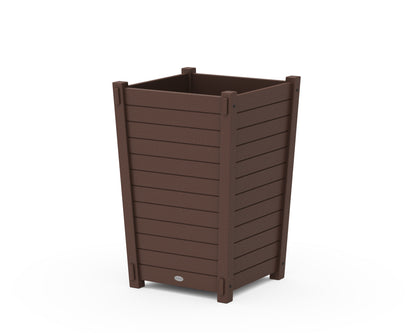 POLYWOOD® Nautical Large Tapered Square Planter Box in Mahogany