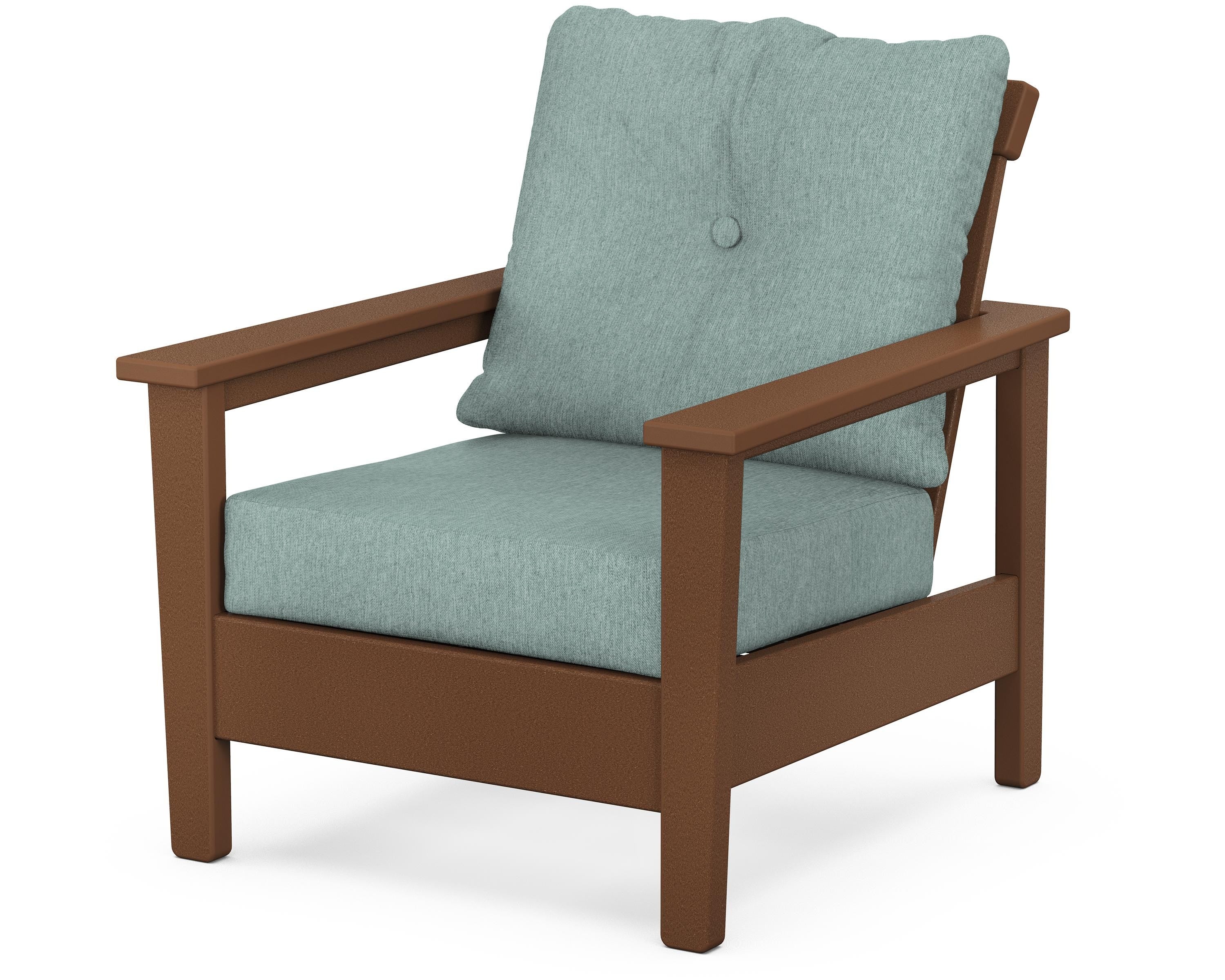 POLYWOOD® Prescott Deep Seating Chair in Teak / Glacier Spa