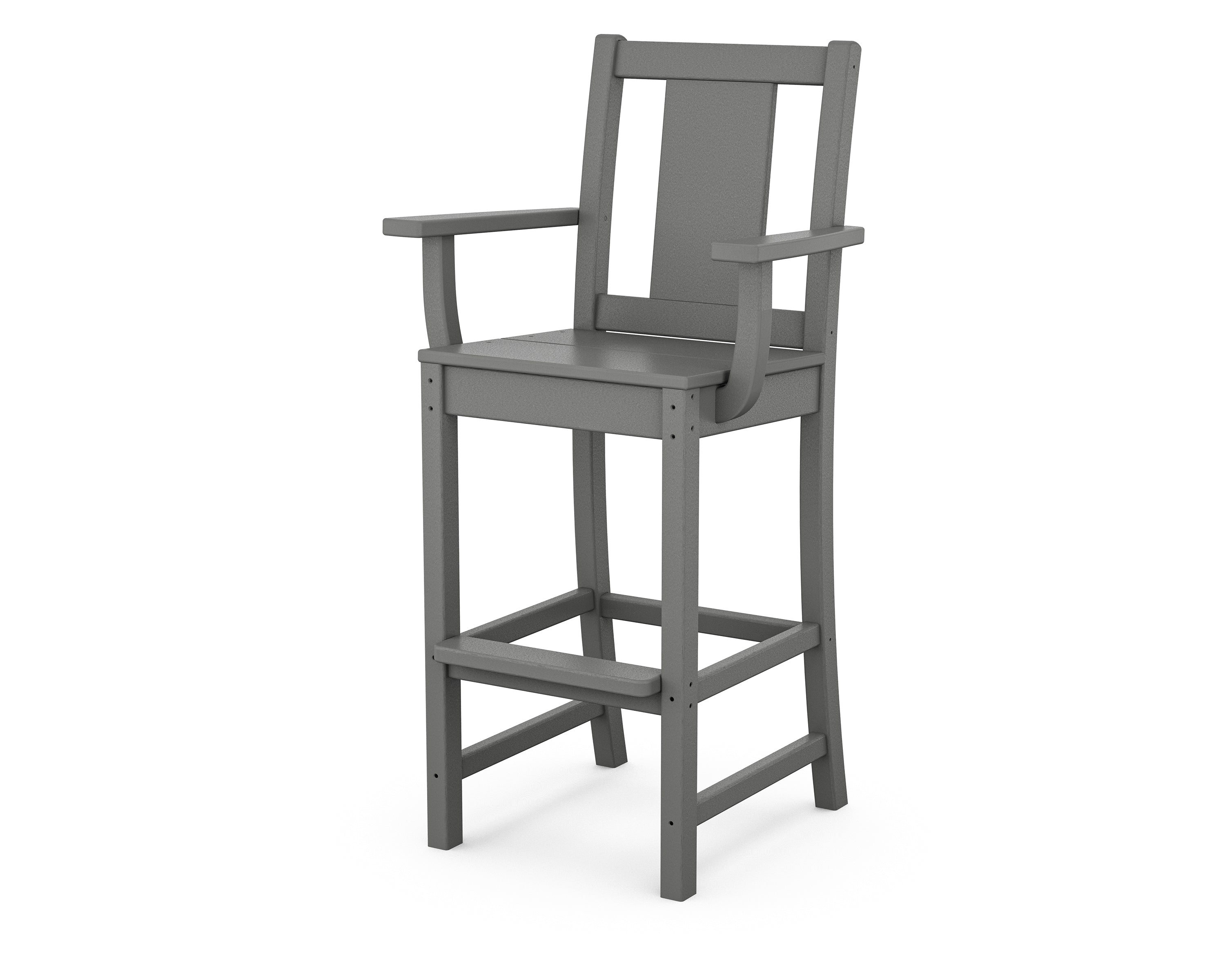 POLYWOOD® Prairie Bar Arm Chair in Slate Grey