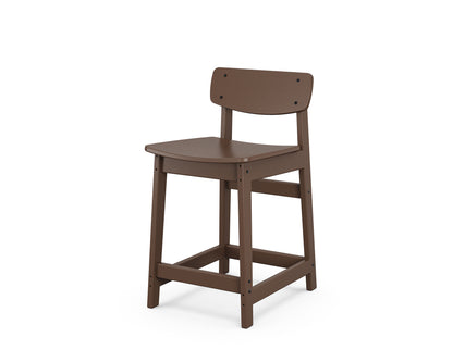POLYWOOD® Modern Studio Urban Lowback Counter Chair in Mahogany