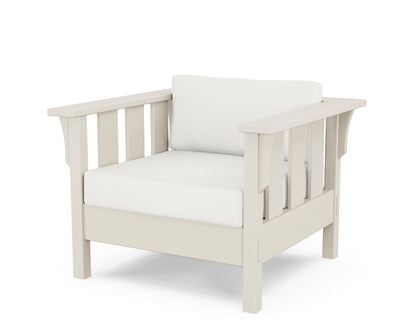 Martha Stewart by POLYWOOD® Acadia Deep Seating Chair in Sand / Natural Linen