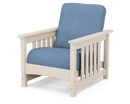 POLYWOOD® Club Mission Chair in Sand / Sky Blue