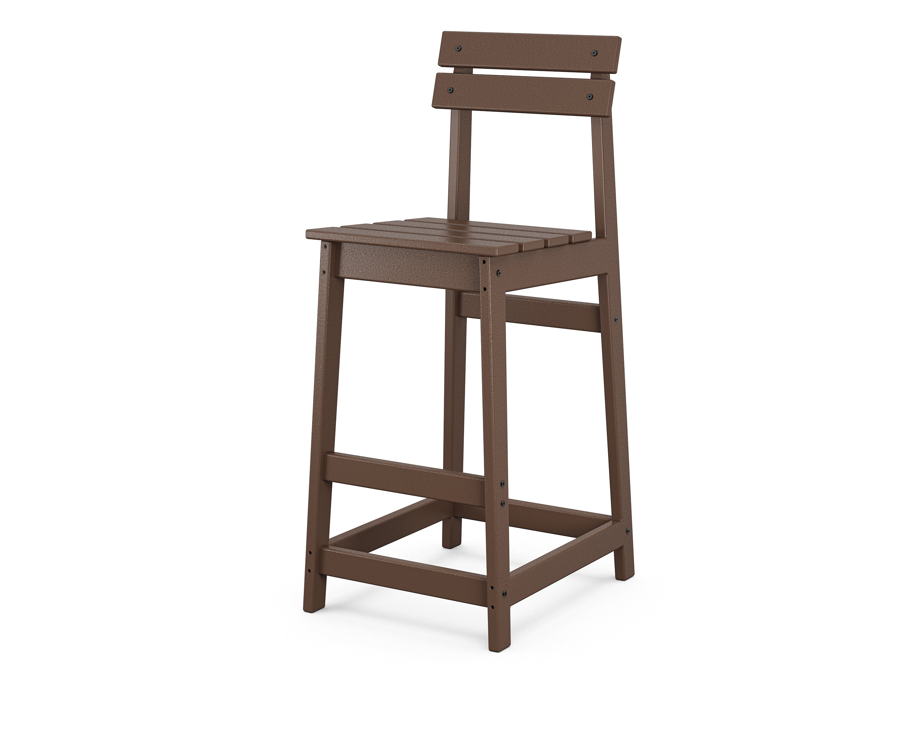 POLYWOOD® Modern Studio Plaza Bar Chair in Mahogany