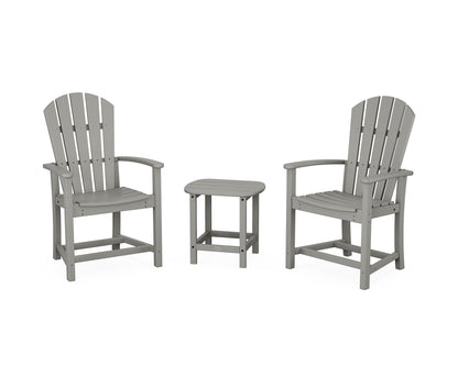 POLYWOOD® Palm Coast 3-Piece Upright Adirondack Chair Set in Slate Grey