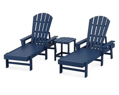 POLYWOOD® South Beach Chaise 3-Piece Set in Navy