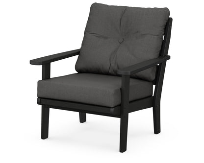 POLYWOOD® Lakeside Deep Seating Chair in Black / Spectrum Carbon