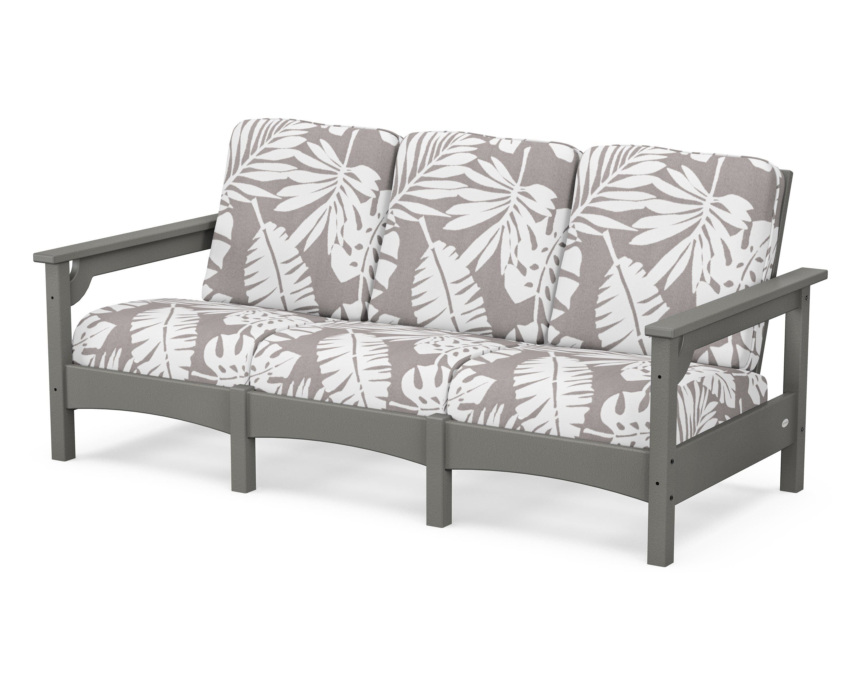 POLYWOOD® Club Sofa in Slate Grey / Leaf Grey Mist
