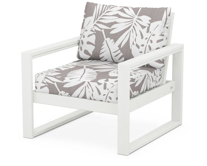 POLYWOOD® EDGE Club Chair in Vintage White / Leaf Grey Mist