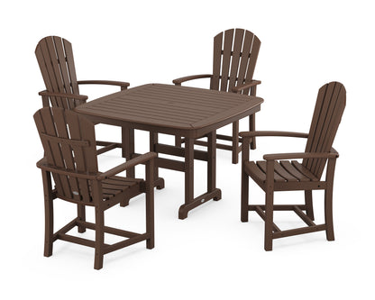 POLYWOOD® Palm Coast 5-Piece Dining Set with Trestle Legs in Mahogany