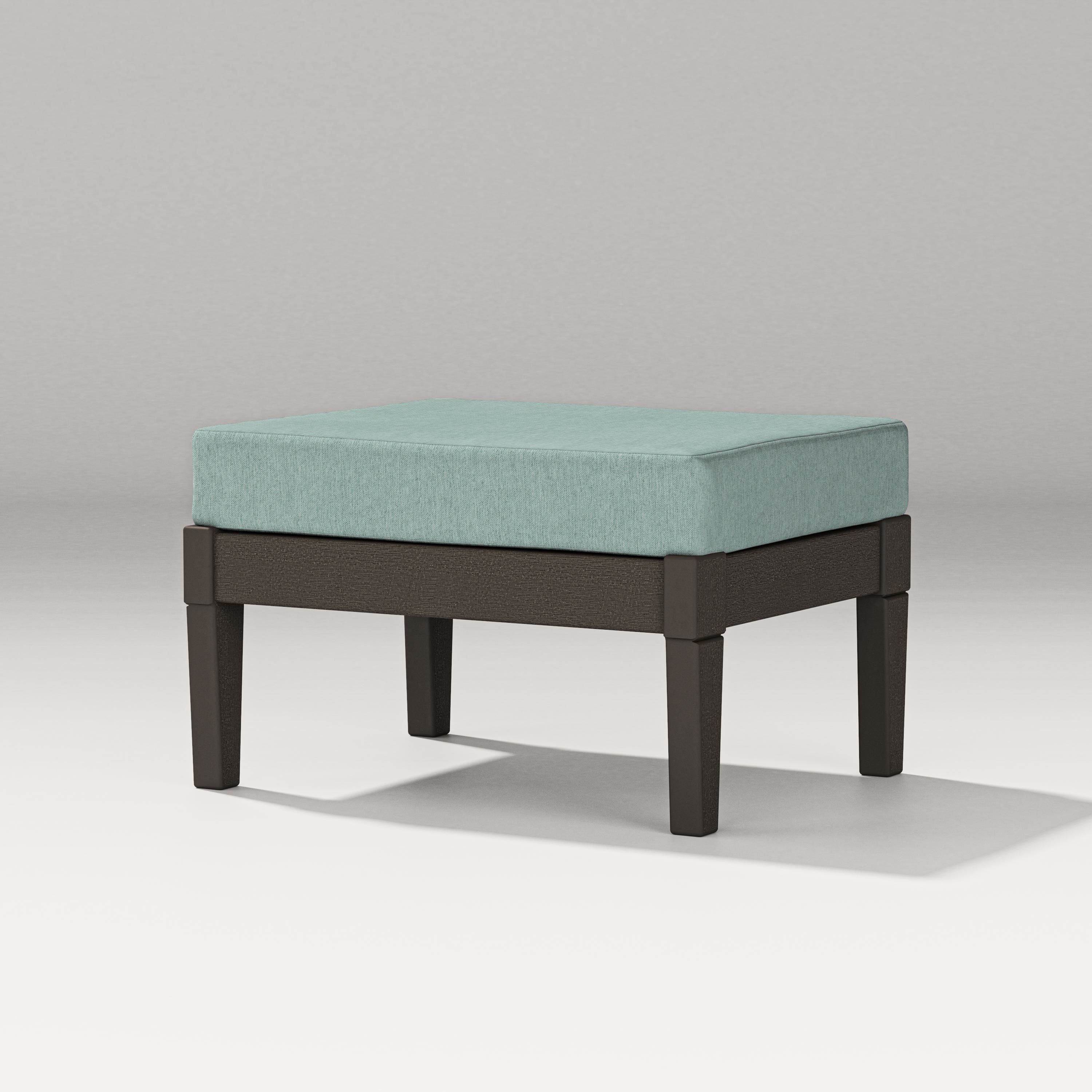 PW Designer Series Estate Lounge Ottoman in Vintage Coffee / Glacier Spa
