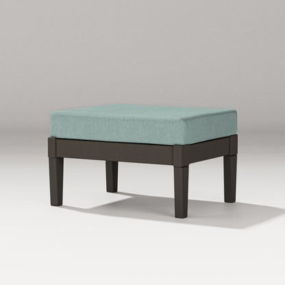 PW Designer Series Estate Lounge Ottoman in Vintage Coffee / Glacier Spa